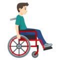 Man In Manual Wheelchair Facing Right Emoji Joypixels