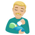 Man Feeding Baby Emoji Joypixels