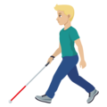 Man With White Cane Emoji Joypixels