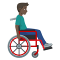 Man In Manual Wheelchair Facing Right Emoji Joypixels