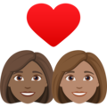 Couple With Heart Woman Woman Emoji Joypixels
