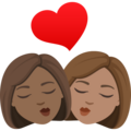 Kiss Woman Woman Emoji Joypixels