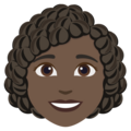 Woman Curly Hair Emoji Joypixels