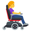 Woman In Motorized Wheelchair Facing Right Emoji Joypixels