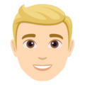 Man Blond Hair Emoji Joypixels
