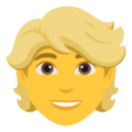 Person Blond Hair Emoji Joypixels