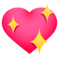 Sparkling Heart Emoji Joypixels