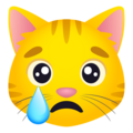 Crying Cat Emoji Joypixels