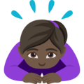 Woman Bowing Emoji Joypixels