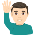 Man Raising Hand Emoji Joypixels
