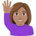 Woman Raising Hand Emoji Joypixels