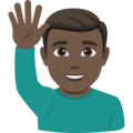 Man Raising Hand Emoji Joypixels