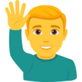 Man Raising Hand Emoji Joypixels