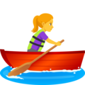 Woman Rowing Boat Emoji Joypixels