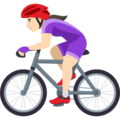 Woman Biking Emoji Joypixels