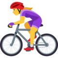 Woman Biking Emoji Joypixels