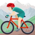 Man Mountain Biking Emoji Joypixels