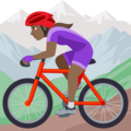 Woman Mountain Biking Emoji Joypixels