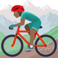 Man Mountain Biking Emoji Joypixels