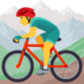 Man Mountain Biking Emoji Joypixels