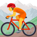 Person Mountain Biking Emoji Joypixels