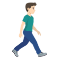 Man Walking Facing Right Emoji Joypixels