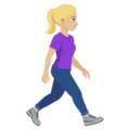 Woman Walking Facing Right Emoji Joypixels