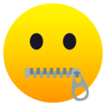 Zipper Mouth Face Emoji Joypixels