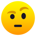 Face With Raised Eyebrow Emoji Joypixels