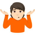 Person Shrugging Emoji Joypixels