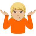 Person Shrugging Emoji Joypixels
