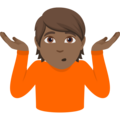 Person Shrugging Emoji Joypixels