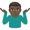 Man Shrugging Emoji Joypixels