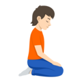 Person Kneeling Facing Right Emoji Joypixels