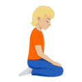Person Kneeling Facing Right Emoji Joypixels