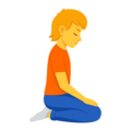 Person Kneeling Facing Right Emoji Joypixels