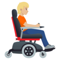 Person In Motorized Wheelchair Facing Right Emoji Joypixels