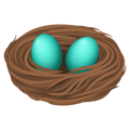 Nest With Eggs Emoji Joypixels