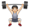 Person Lifting Weights Emoji Lg
