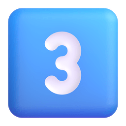 Keycap Digit Three Emoji Microsoft-teams