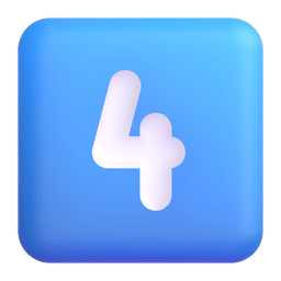 Keycap Digit Four Emoji Microsoft-teams