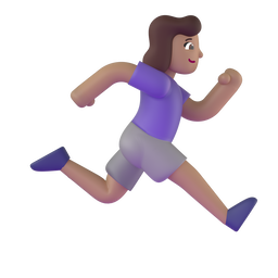 Woman Running Facing Right Emoji Microsoft-teams
