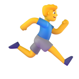 Man Running Facing Right Emoji Microsoft-teams