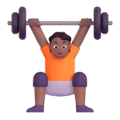 Person Lifting Weights Emoji Microsoft-teams