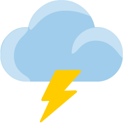 Cloud With Lightning Emoji Skype