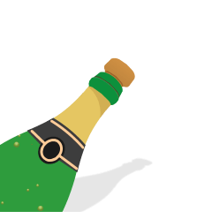 Bottle With Popping Cork Emoji Skype