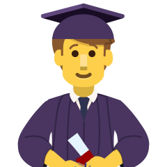 Man Student Emoji Skype