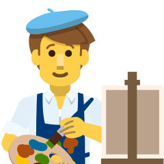 Man Artist Emoji Skype