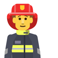 Man Firefighter Emoji Skype