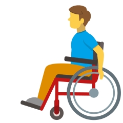 Man In Manual Wheelchair Emoji Skype